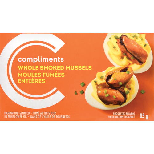 COMPLIMENTS SMOKED MUSSEL CANS 85 G