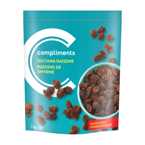 COMPLIMENTS SULTANA RAISINS 1 KG