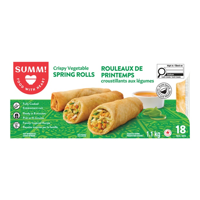 SUMM VEGGIE SPRING ROLLS 1.1 KG