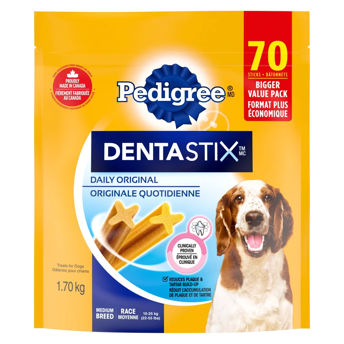 PEDIGREE DENTASTIX 70CT 1.70KG