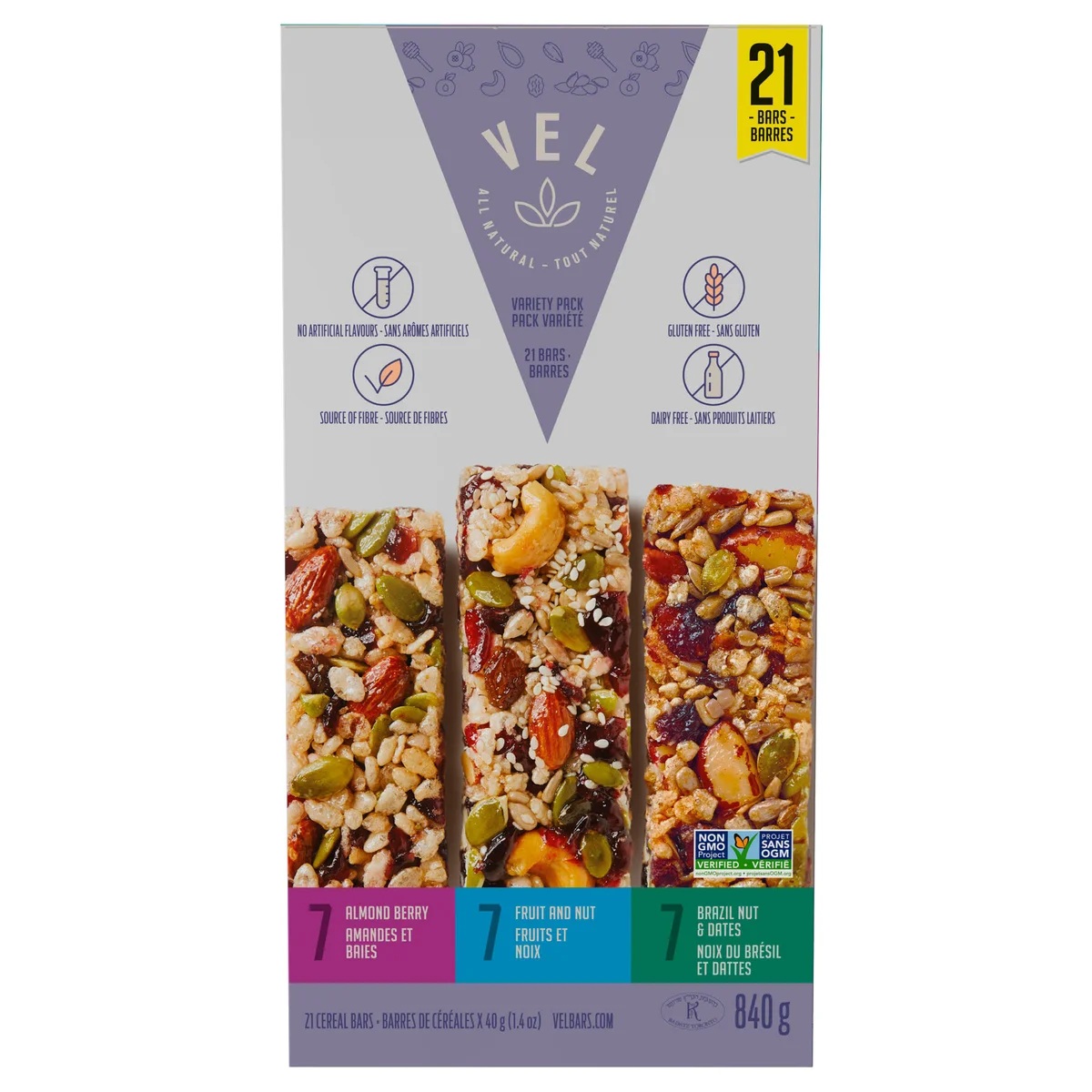 VEL VARIETY BARS 21 X 40G