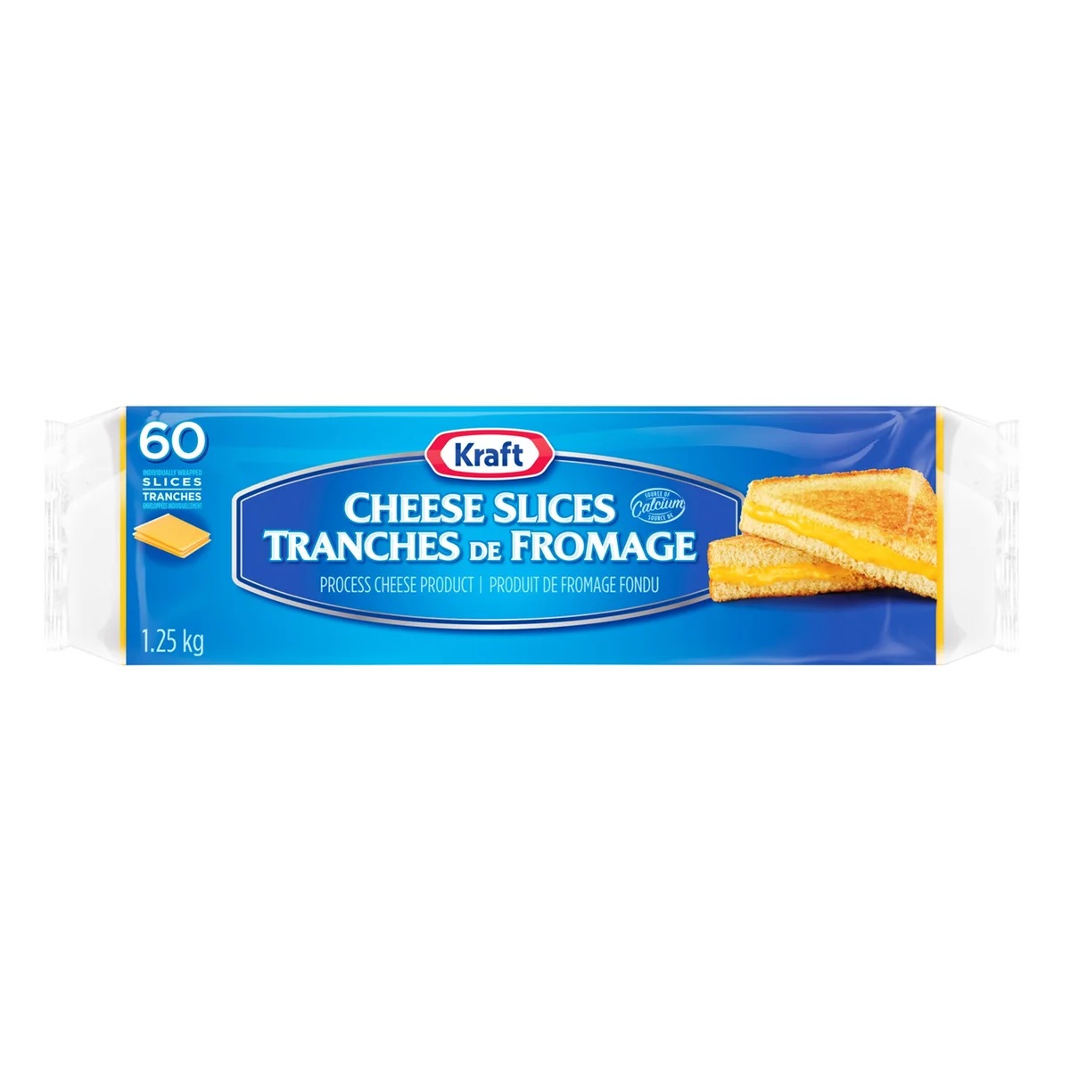 KRAFT CHEDDAR CHEESE SLICES 60S 1.25 KG