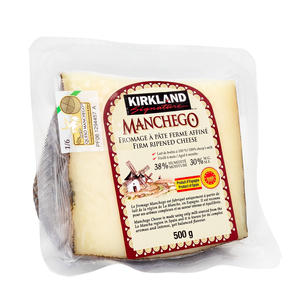 KIRKLAND SIGNATURE MANCHEGO CHEESE 500 GR
