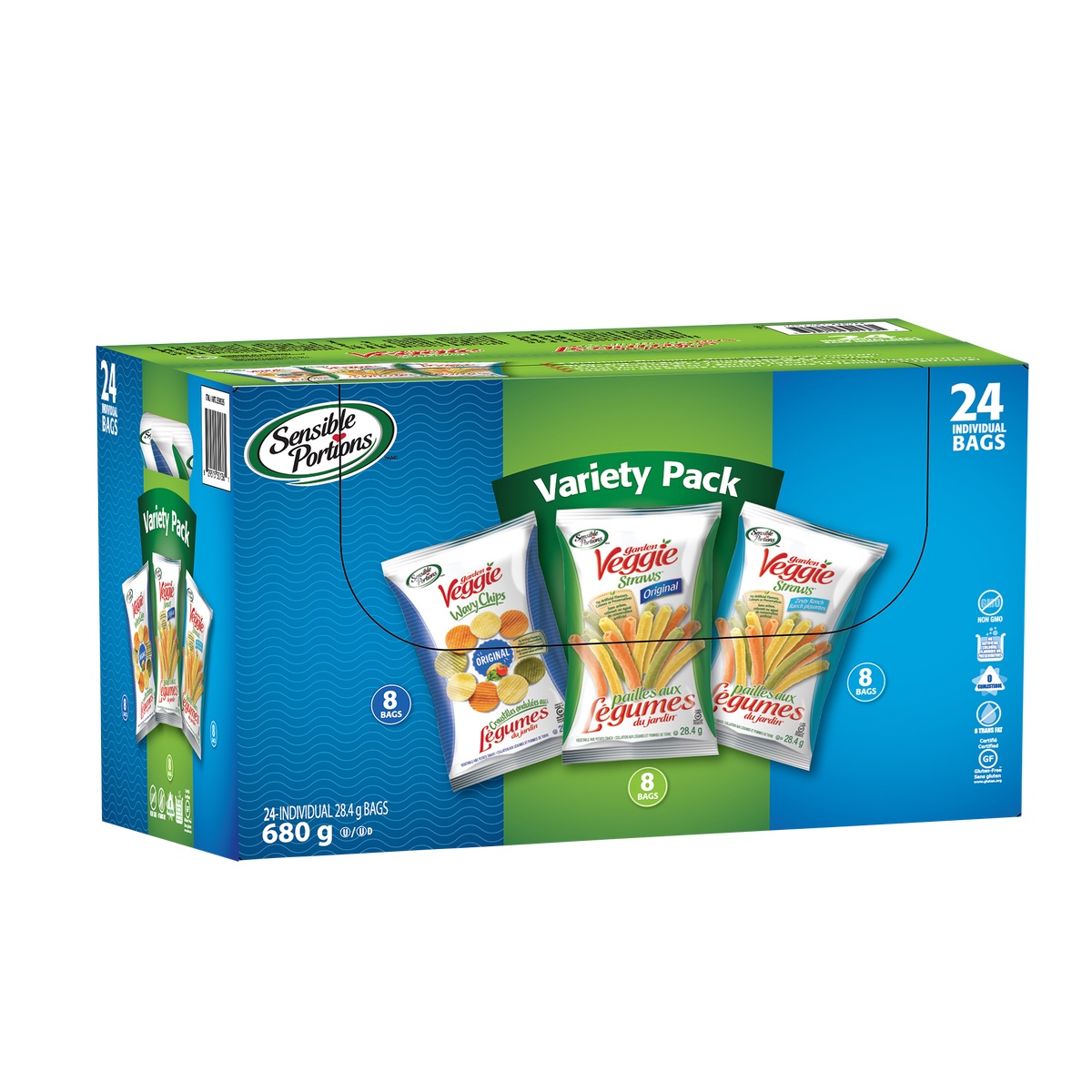 SENSIBLE PORTIONS GARDEN VEGGIE STRAWS 24 X 28G