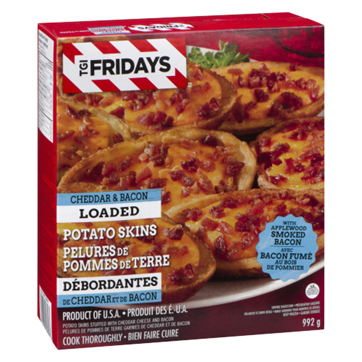 TGI FRIDAYS CHEDDAR AND BACON LOADED POTATO SKINS 1 KG
