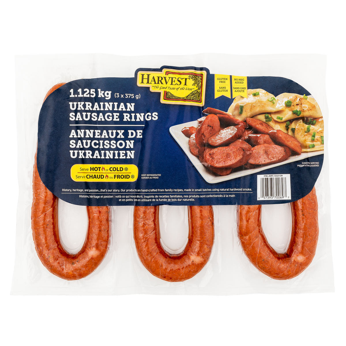 HARVEST UKRANIAN SAUSAGE RINGS 3 X 375 GR