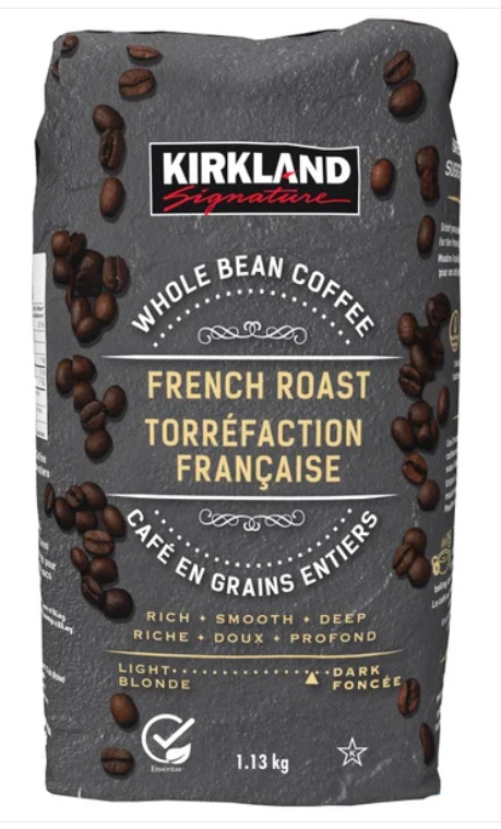 KIRKLAND SIGNATURE FRENCH ROAST COFFEE BEANS 1.13 KG