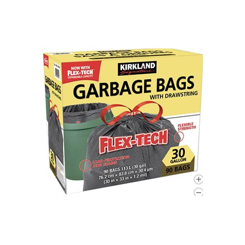 KIRKLAND SIGNATURE 30 X 33 GARBAGE BAGS 90'S
