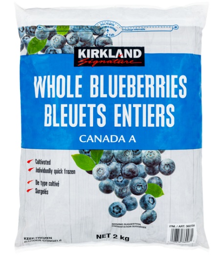 KIRKLAND SIGNATURE FROZEN BLUEBERRIES 2 KG
