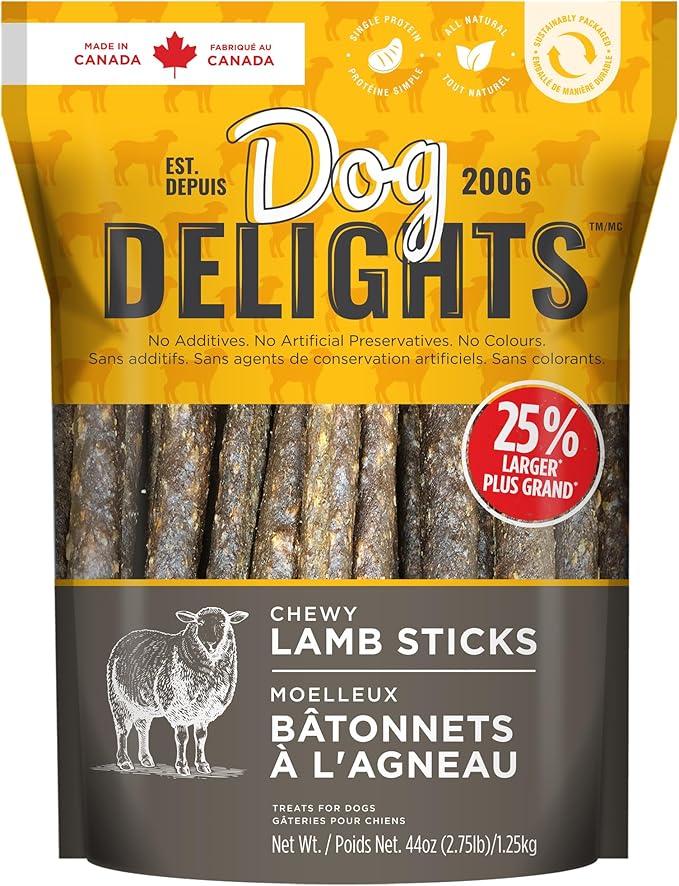 DOG DELIGHTS LAMB STICK DOG TREATS 1.25 KG