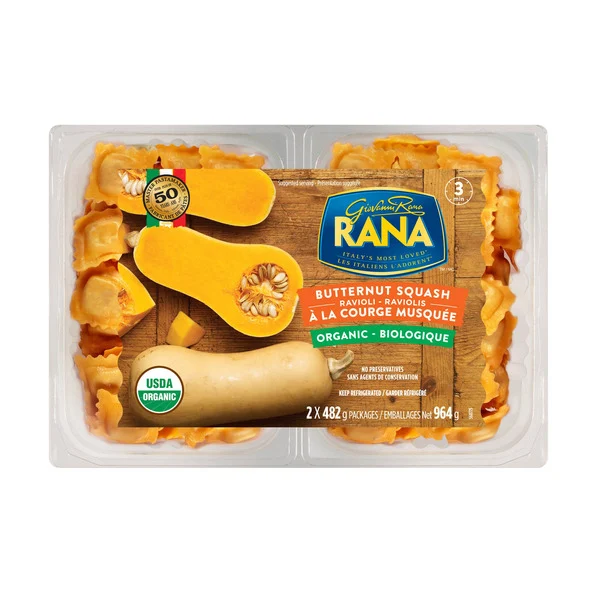 GIOVANNI RANA ORGANIC BUTTERNUT SQUASH RAVIOLI 2 X 482 GR