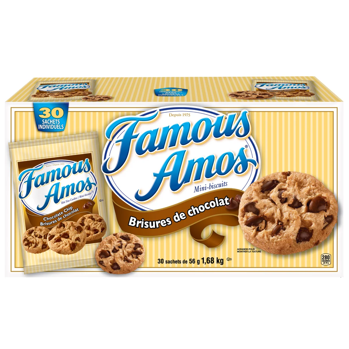 FAMOUS AMOS CHOCOLATE CHIP COOKIES 30 X 56 G