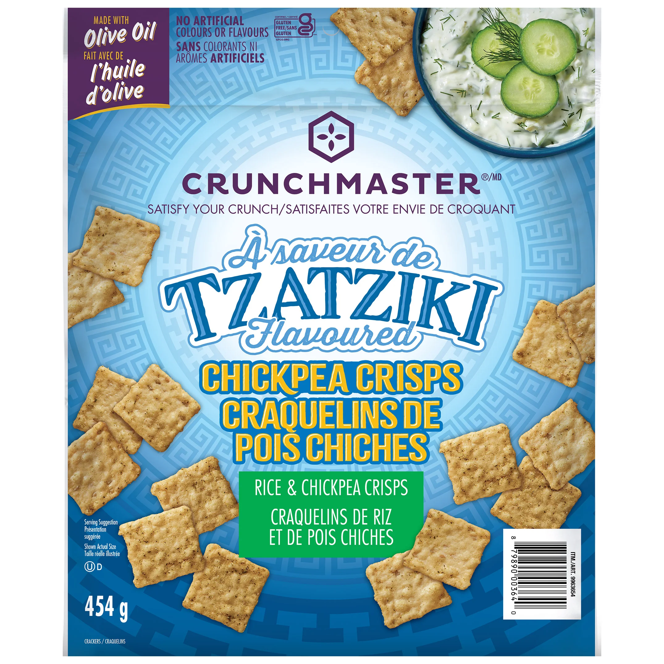 CRUNCHMASTER TZATZIKI CHICKPEA CRISPS 454G