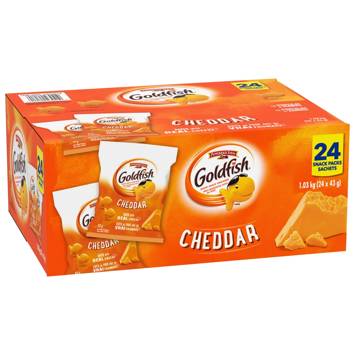 PEPPERIDGE FARM GOLDFISH CRACKERS 24 X 43 GR