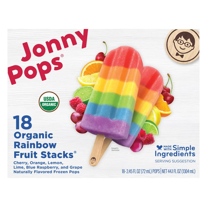 JONNYPOPS ORGANIC ICE POPS 18 X 72ML