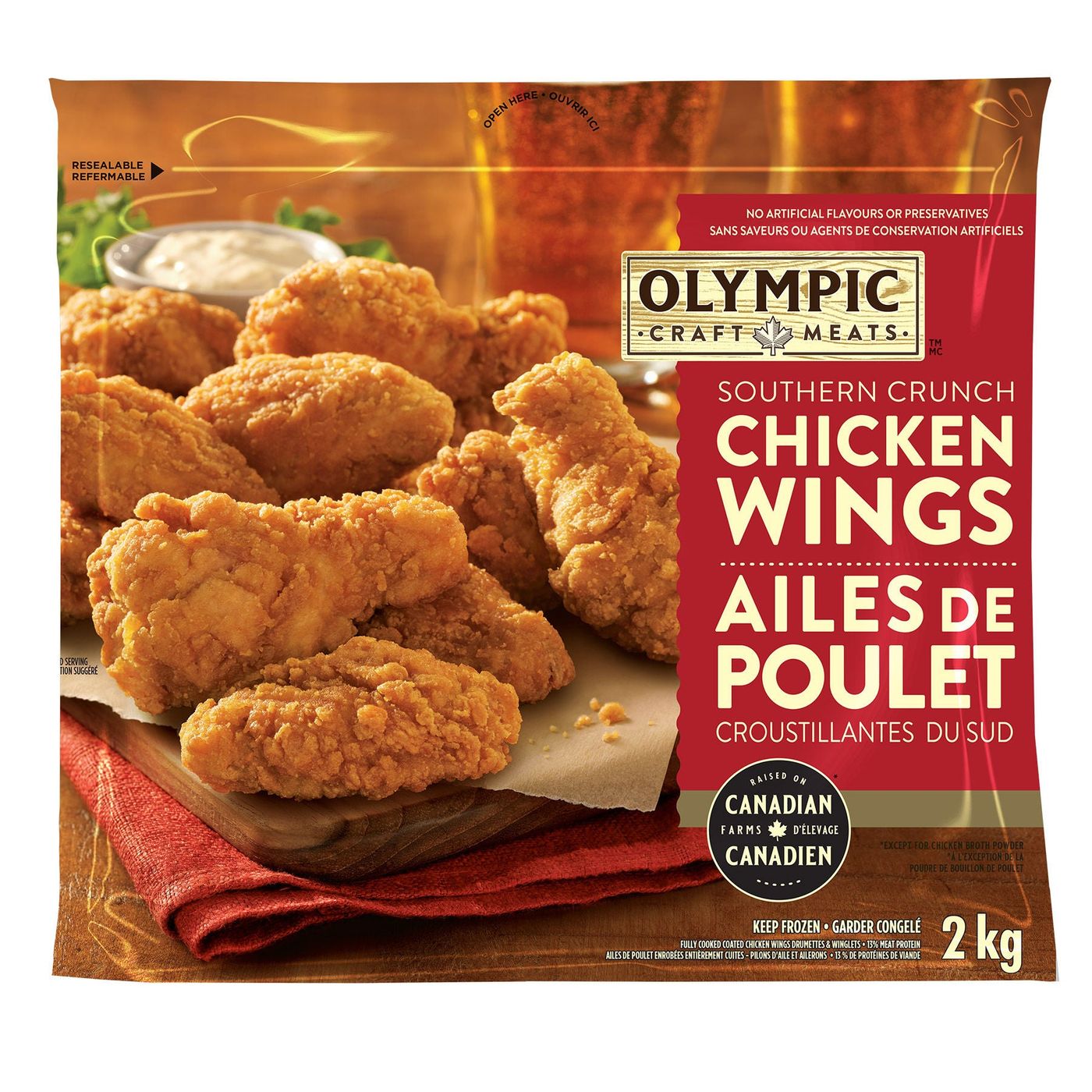 OLYMPIC SOUTHERN CRUNCH CHICKEN WINGS 2 KG
