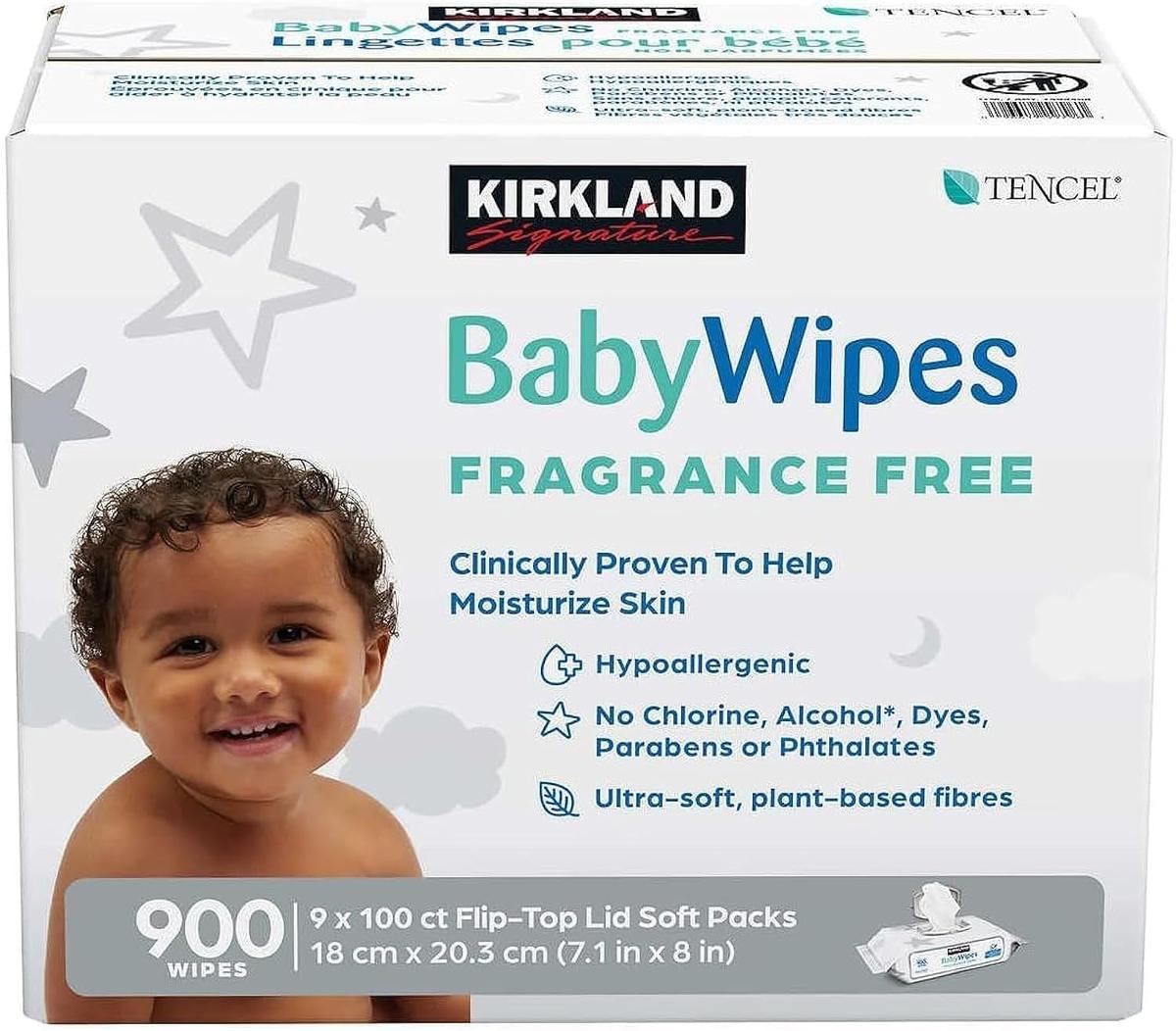 KIRKLAND SIGNATURE BABY WIPES 9 X 100'S