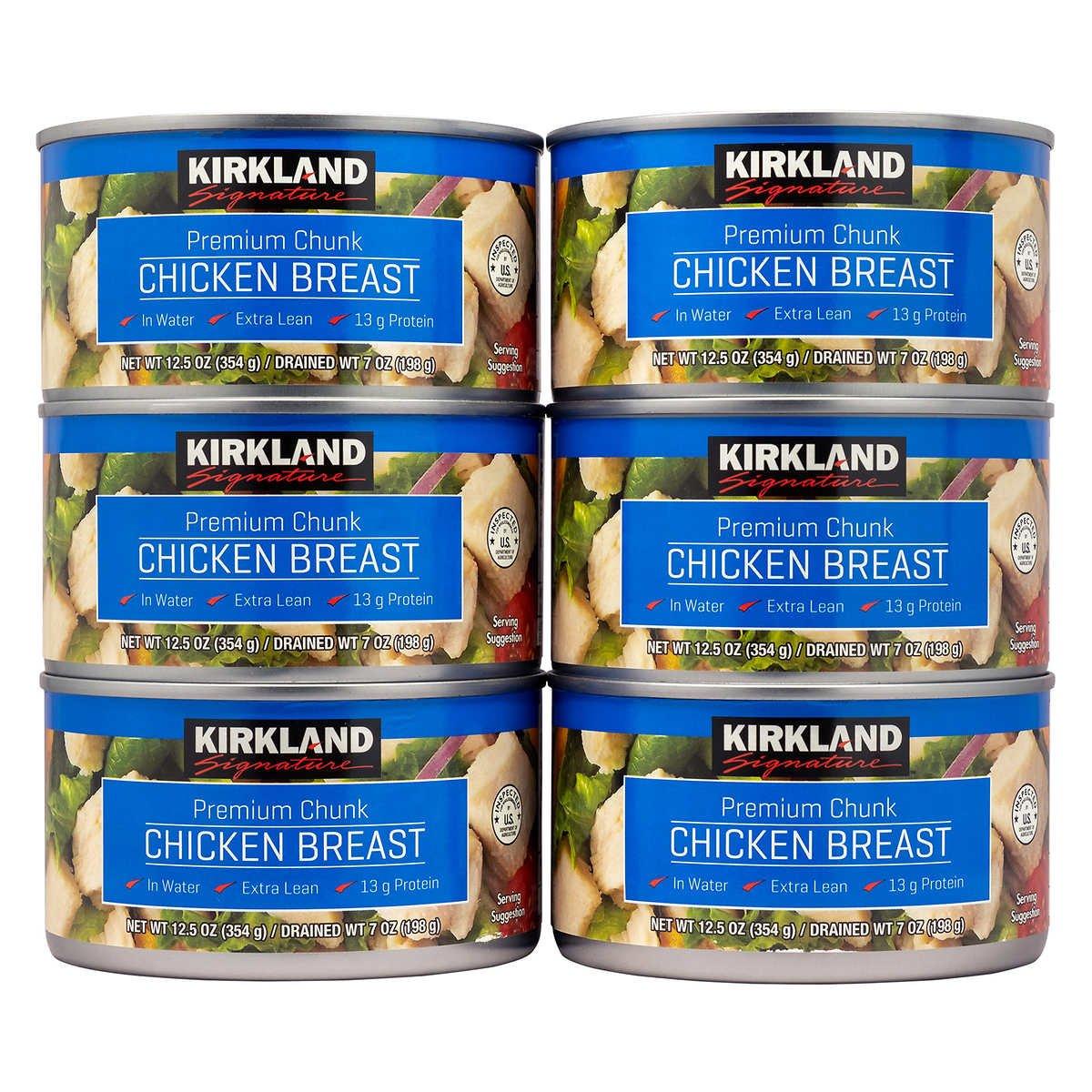 KIRKLAND SIGNATURE CANNED CHICKEN BREAST 6 X 354GR