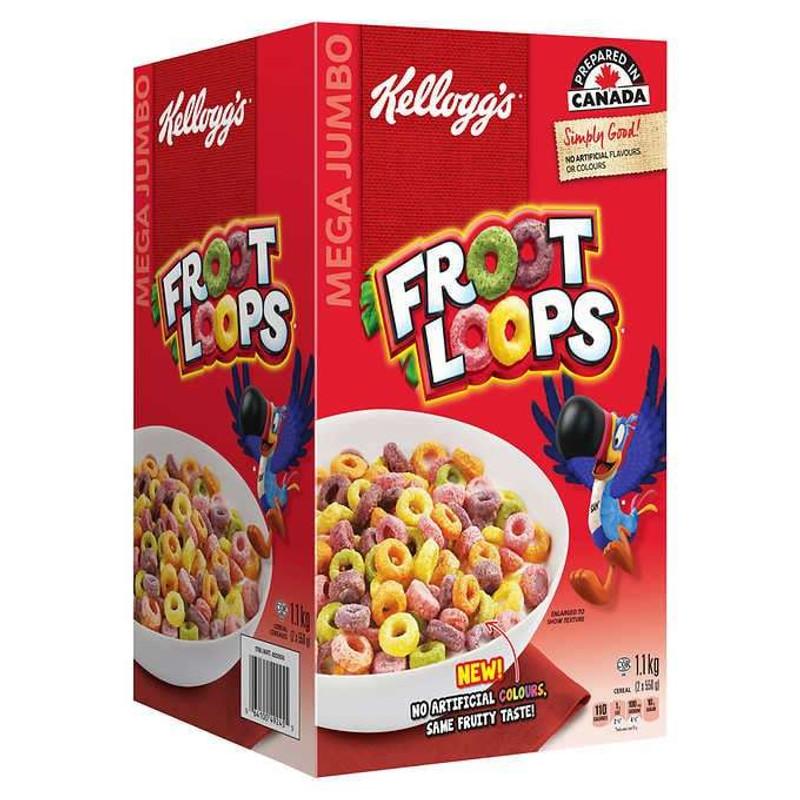 KELLOGG'S FROOT LOOPS CEREAL 1.1 KG