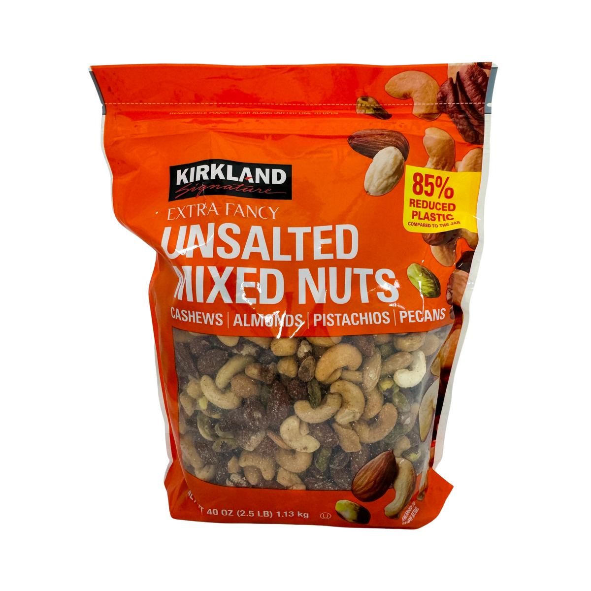 KIRKLAND SIGNATURE MIXED UNSALTED NUTS 1.13 KG