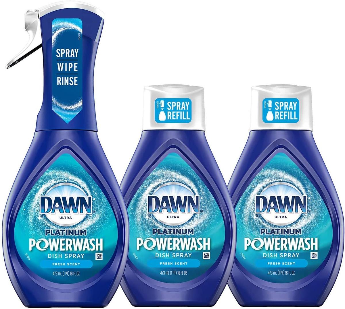 DAWN POWERWASH DISH CLEANER + 2 REFILL 3 X 635 ML