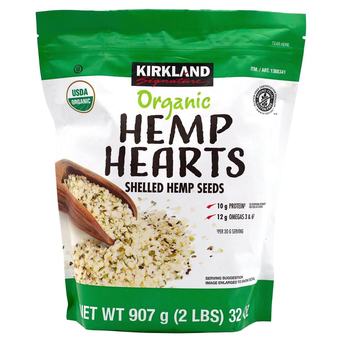 KIRKLAND SIGNATURE ORGANIC HEMP HEARTS 907 GR