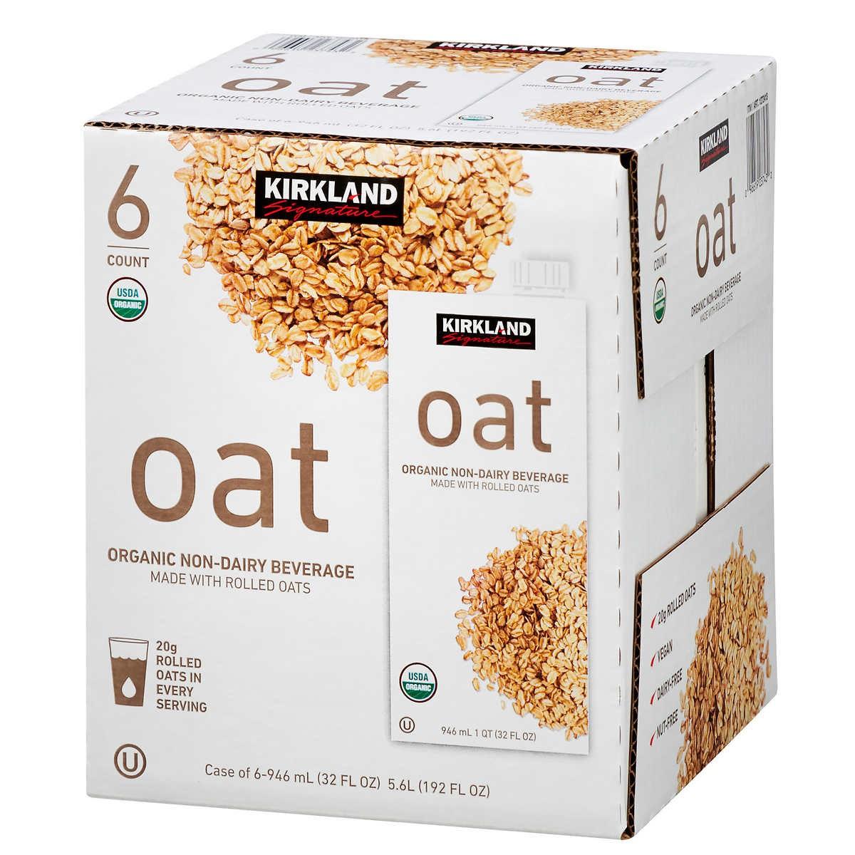 KIRKLAND SIGNATURE ORGANIC OAT MILK 6 X 946 ML