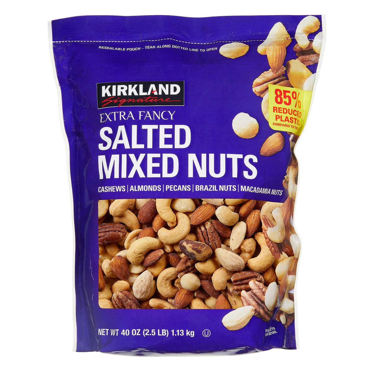 KIRKLAND SIGNATURE MIXED SALTED NUTS 1.13 KG