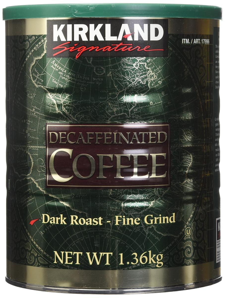 KIRKLAND SIGNATURE DARK ROAST DECAFFINATED COFFEE 1.36KG