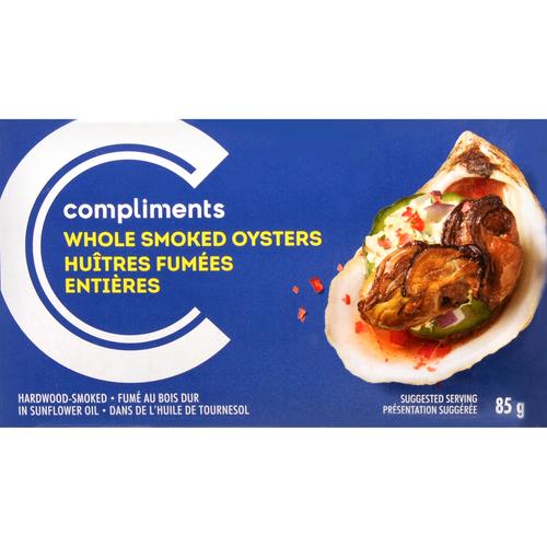COMPLIMENTS CANNED SMOKED OYSTERS 85 G