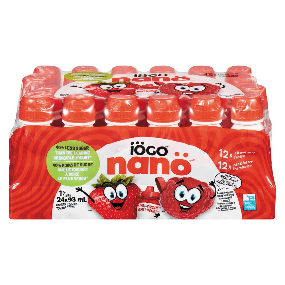 IOGO NANO STRAWBERRY YOGURT DRINK 24 X 93 ML